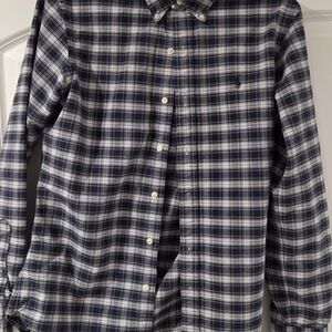 Ralph Lauren Navy and White Plaid Shirt